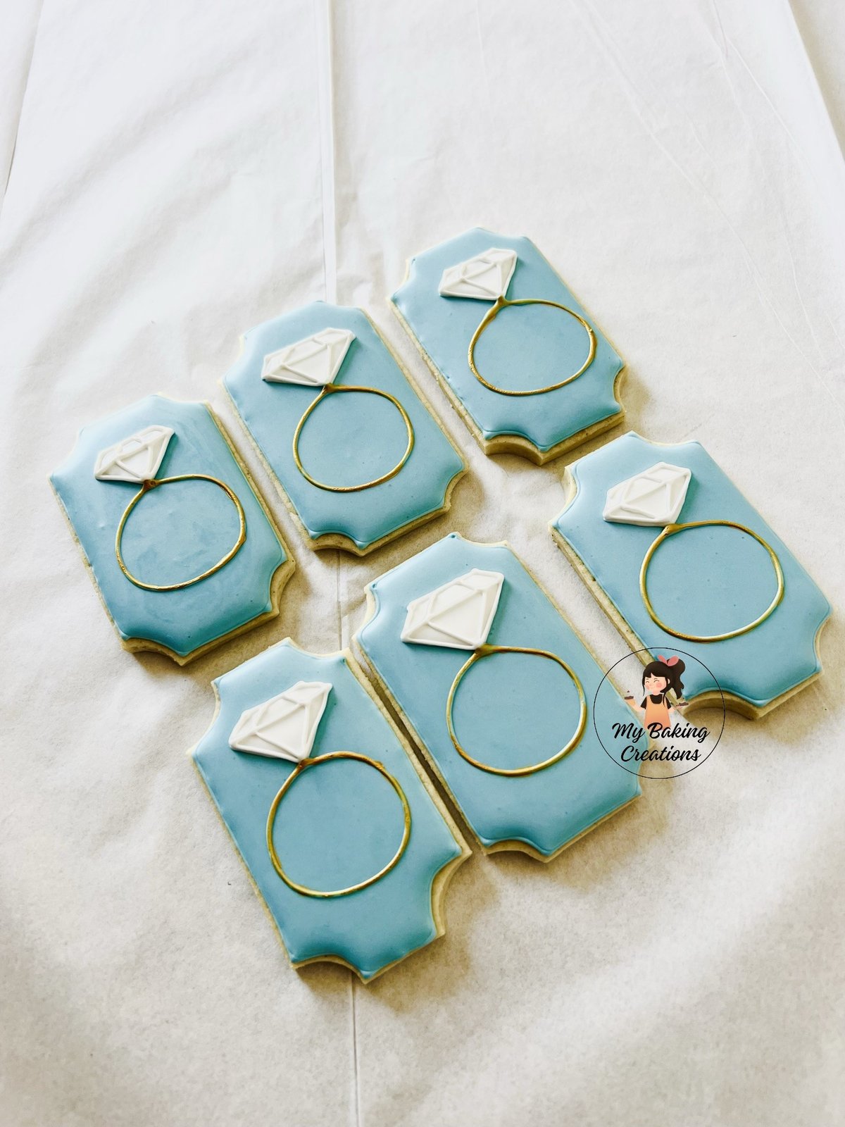 Engagement ring cookies